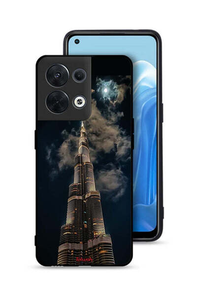 Tolwak Oppo Reno8 5G Protective Case Cover Burj Khalifa In Night