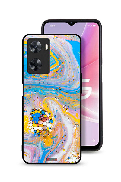 Tolwak غطاء حماية لهاتف Oppo A77s بأحجار كريمة ملونة تجريدية