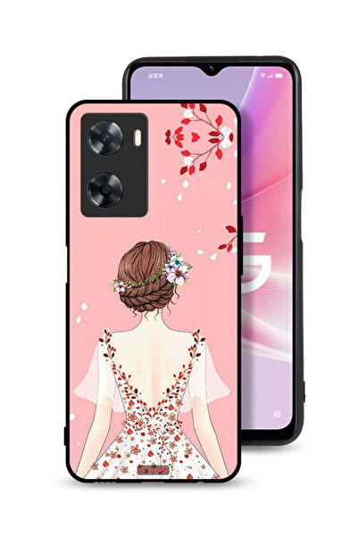 Tolwak غطاء حماية لهاتف Oppo A77s برسومات فتاة واقفة