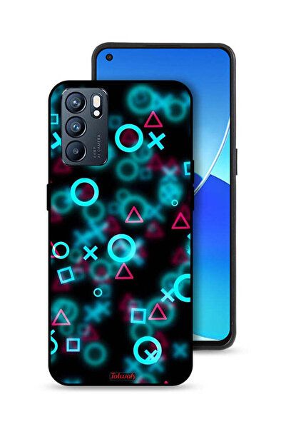 Tolwak غطاء حماية لهاتف Oppo Reno6 5G برسومات أيقونات لعبة الحبار الصغيرة