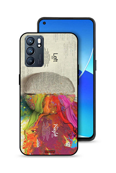 Tolwak غطاء حماية لهاتف Oppo Reno6 5G بتصميم تجريدي لعلم الدماغ
