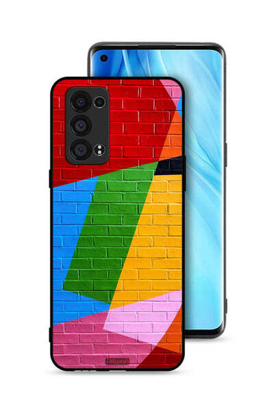 Tolwak غطاء حماية لهاتف Oppo Reno6 Pro Plus 5G برسومات جدارية ملونة