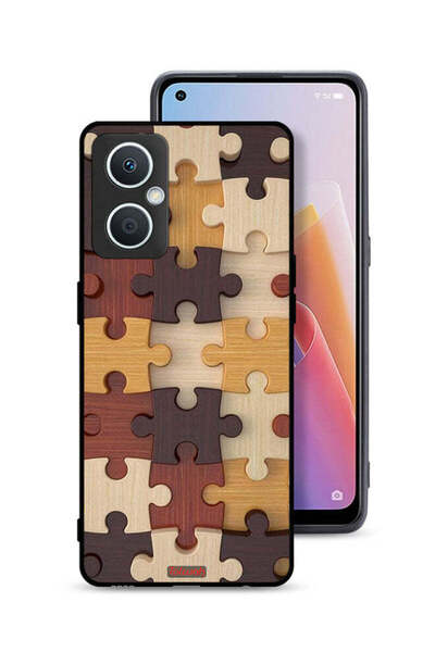 Tolwak جراب حماية لهاتف Oppo A96 5G (الصين) بنمط خشبي