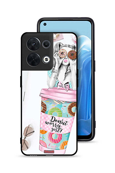 Tolwak غطاء حماية Oppo Reno8 5G بتصميم فتاة القلق دونات