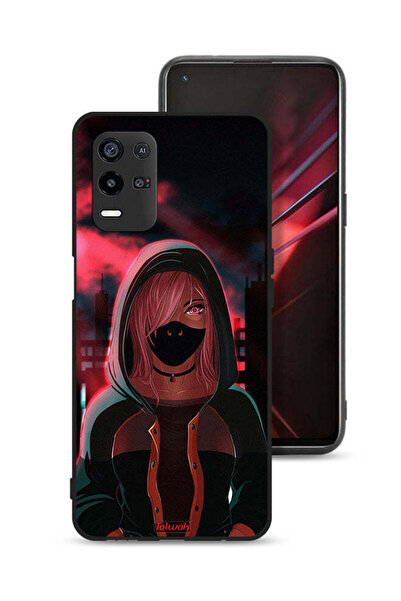 Tolwak غطاء حماية Oppo K9x بتصميم فتاة ترتدي قناعًا