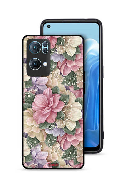 Tolwak غطاء حماية عالي الجودة لهاتف Oppo Reno7 Pro 5G مزين بالزهور