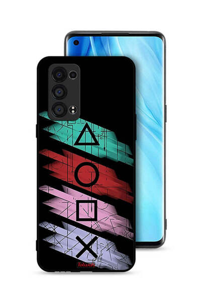 Tolwak غطاء حماية لهاتف Oppo Reno6 Pro Plus 5G برسومات أيقونات لعبة الحبار
