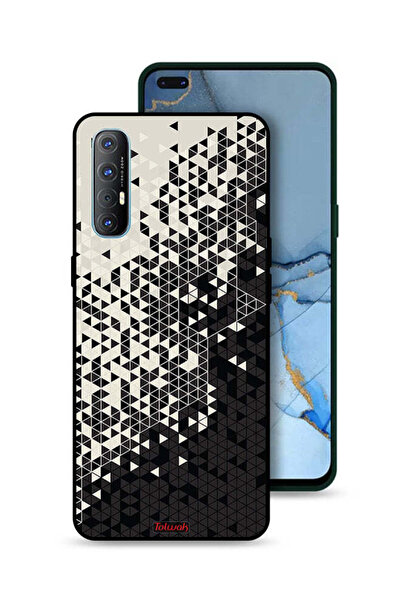 Tolwak غطاء حماية لهاتف Oppo Reno3 Pro 4G بنمط مثلث فني رقمي