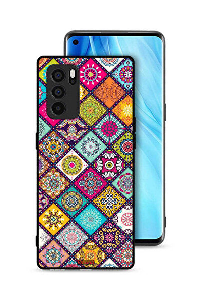 Tolwak غطاء حماية لهاتف Oppo Reno6 Pro 5G بنمط مربعات ماندالا