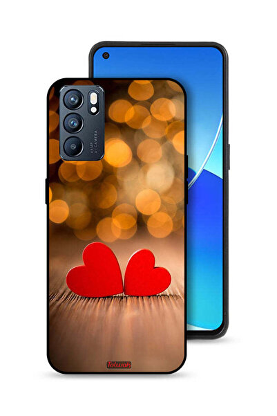 Tolwak Oppo Reno6 5G Protective Case Cover Two Beautiful Hearts