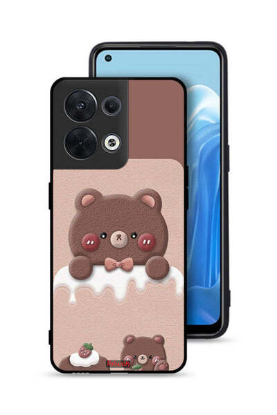 Tolwak غطاء حماية لهاتف Oppo Reno8 5G - دب الفراولة