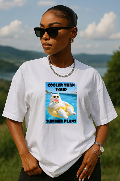 BLITZ ISTANBUL Μπλουζάκι με στάμπα με κατούρα που τρώει καρπούζι, Μπλουζάκι μ...