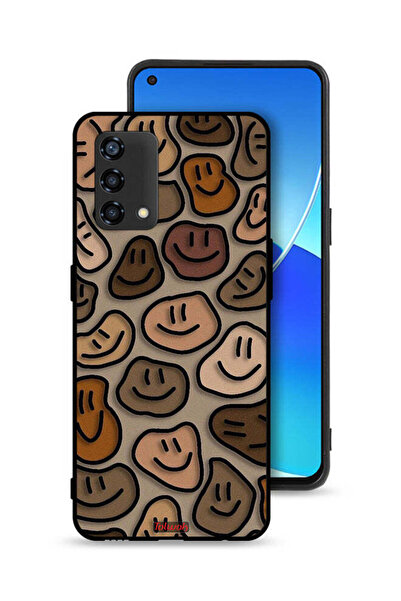 Tolwak غطاء حماية لهاتف Oppo Reno6 Lite برسومات وجوه مبتسمة
