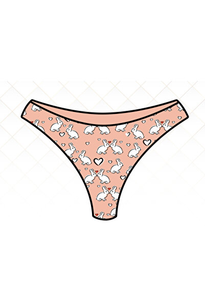 CalenStores Tavşan Desenli Kadın Brazilian