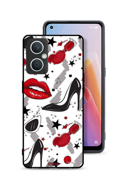 Tolwak غطاء حماية لهاتف Oppo A96 5G (الصين) برسومات أحمر الشفاه والأحذية
