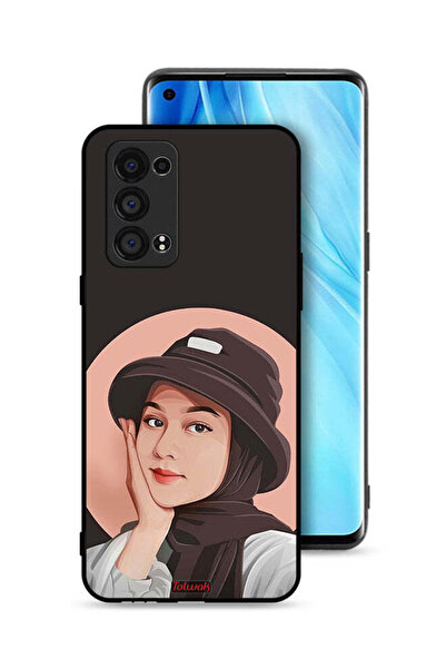 Tolwak غطاء حماية لهاتف Oppo Reno6 Pro Plus 5G برسومات فنية لطيفة لفتاة قبعة