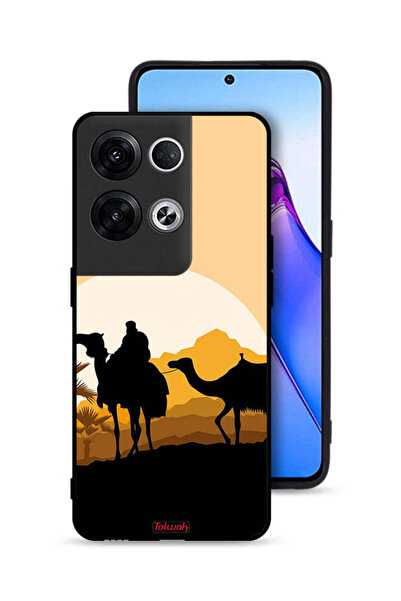 Tolwak غطاء حماية Oppo Reno8 Pro Plus 5G برسومات جمال في الصحراء