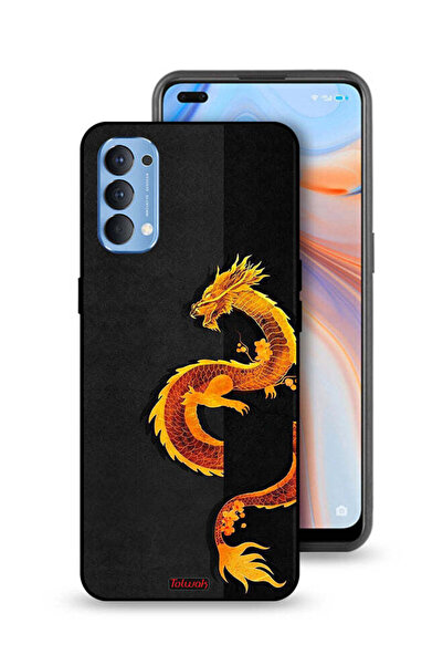 Tolwak Oppo Reno4 4G Protective Case Cover Dragon Art