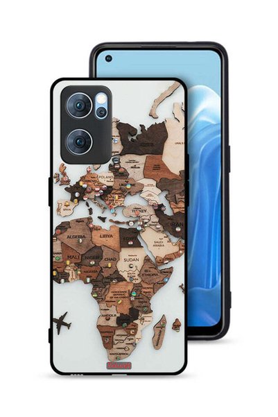 Tolwak غطاء حماية لهاتف Oppo Reno7 5G بتصميم خريطة العالم
