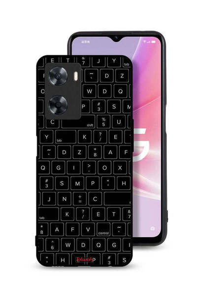 Tolwak غطاء حماية لهاتف Oppo A57s بنمط مفاتيح لوحة المفاتيح العشوائية