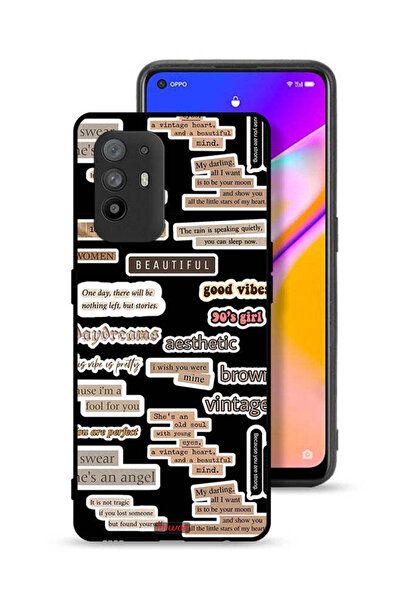 Tolwak Oppo A95 5G Protective Case Cover Beautiful Quotes Stickers