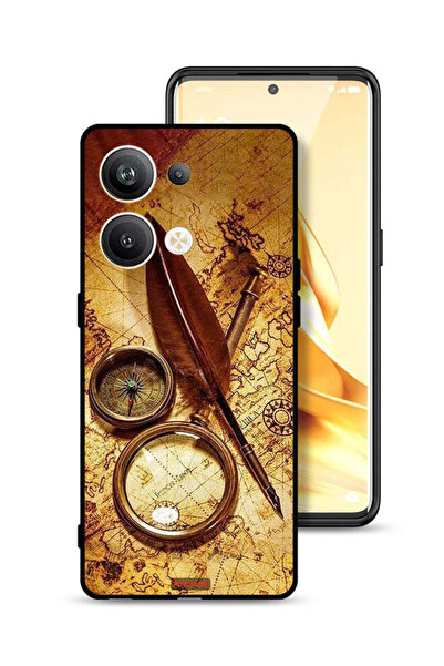 Tolwak غطاء حماية لهاتف Oppo Reno9 Pro Plus 5G بتصميم بوصلة عتيقة