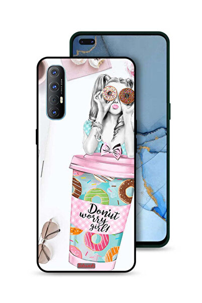 Tolwak غطاء حماية لهاتف Oppo Reno3 Pro 4G - فتاة القلق دونات