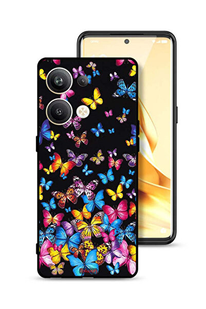 Tolwak غطاء حماية لهاتف Oppo Reno9 Pro Plus 5G بنقشة فراشات ملونة