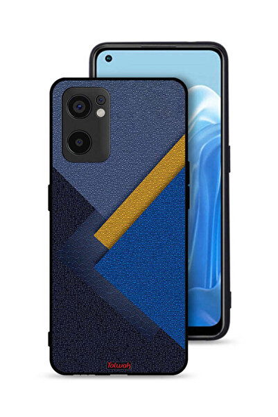 Tolwak غطاء حماية لهاتف Oppo Reno7 SE 5G بنقشة مثلثات جلدية