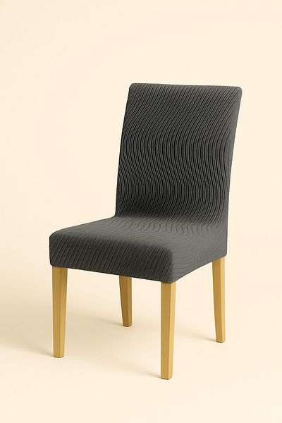 Özlü Home Κάλυμμα καρέκλας Jacquard, Ελαστικό, Ελαστικό κάλυμμα καρέκλας, 1 Τεμάχιο ΑΝΘΡΑΚΙΤΗΣ