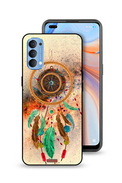 Tolwak غطاء حماية لهاتف Oppo Reno4 4G بتصميم ماندالا ريش معلق