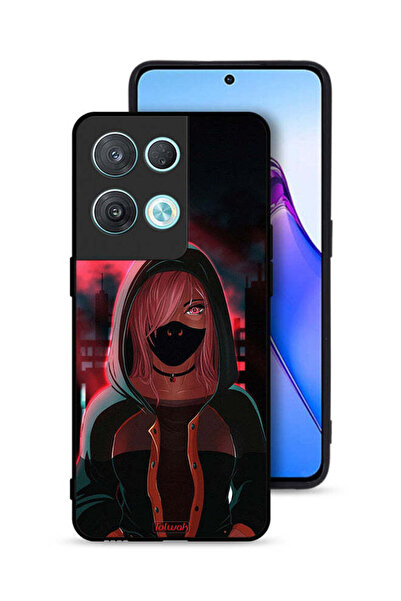 Tolwak غطاء حماية Oppo Reno8 Pro 5G بتصميم فتاة ترتدي قناعًا