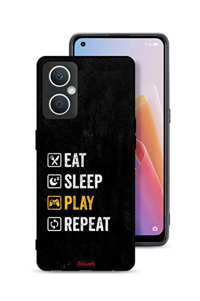 Tolwak جراب حماية Oppo A96 5G (الصين) Eat Sleep Play Repeat