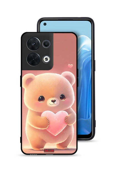 Tolwak غطاء حماية Oppo Reno8 5G على شكل باندا صغير لطيف يحمل قلبًا