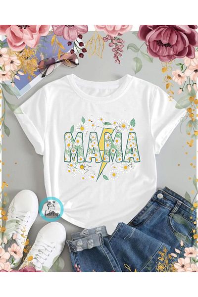 MAGORS TRIUC DE DAMA BUMBAC IMPRIMAT MAMA
