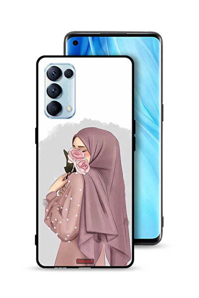 Tolwak غطاء حماية لهاتف Oppo Reno5 Pro 5G برسومات فتاة تحمل ورودًا