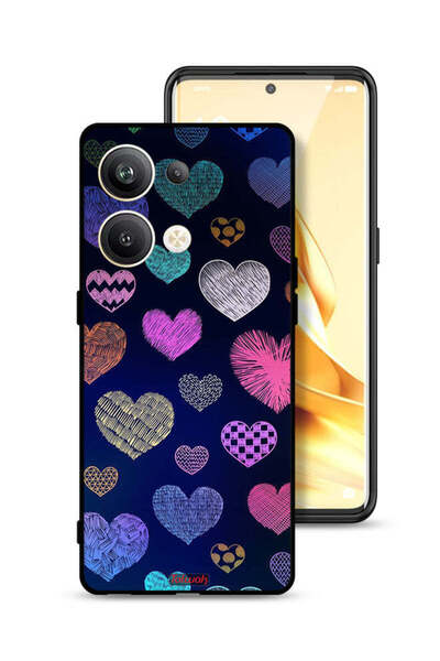 Tolwak غطاء حماية لهاتف Oppo Reno9 Pro Plus 5G بنقشة قلوب داجا