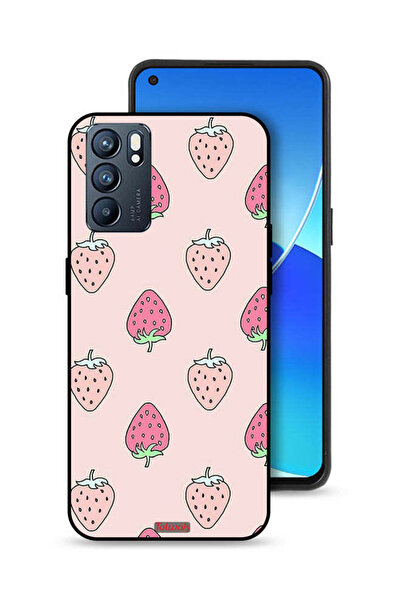 Tolwak غطاء حماية لهاتف Oppo Reno6 5G أيقونة الفراولة