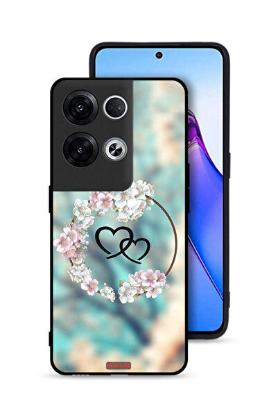 Tolwak Oppo Reno8 Pro Plus 5G Protective Case Cover Hearts In Ring Art