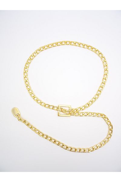 Versla Square Buckle Chain Women's Belt, Dress, Shirt, Pants, Shorts Belt