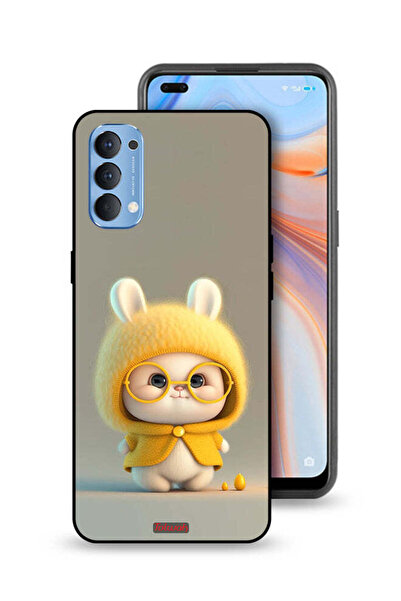 Tolwak غطاء حماية لهاتف Oppo Reno4 4G بتصميم أرنب صغير