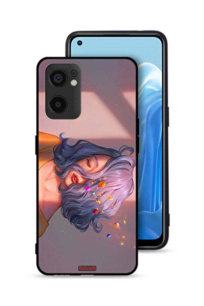 Tolwak Oppo Reno7 SE 5G Protective Case Cover Girl And Space Art
