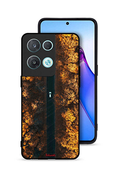 Tolwak غطاء حماية لهاتف Oppo Reno8 Pro 5G بتصميم طريق في أشجار الخريف