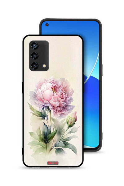 Tolwak غطاء حماية لهاتف Oppo Reno6 Lite - رسمة وردية مائية