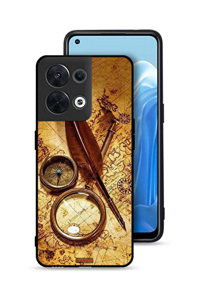 Tolwak غطاء حماية لهاتف Oppo Reno8 5G بتصميم بوصلة عتيقة