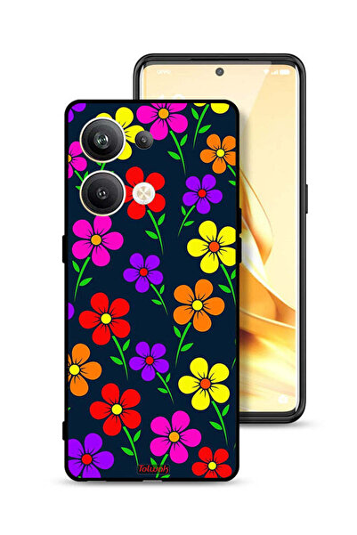Tolwak غطاء حماية لهاتف Oppo Reno9 Pro Plus 5G - زهور ملونة