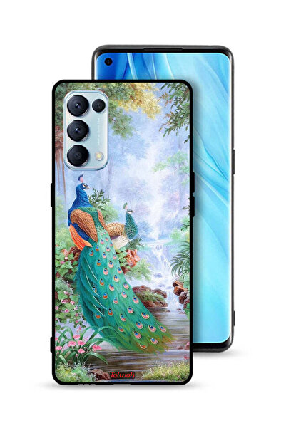Tolwak غطاء حماية لهاتف Oppo Reno5 Pro 5G بنقشة الطاووس