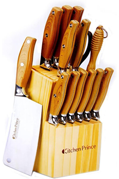 Kitchen Prince مجموعة سكاكين المطبخ المكونة من 15 قطعة