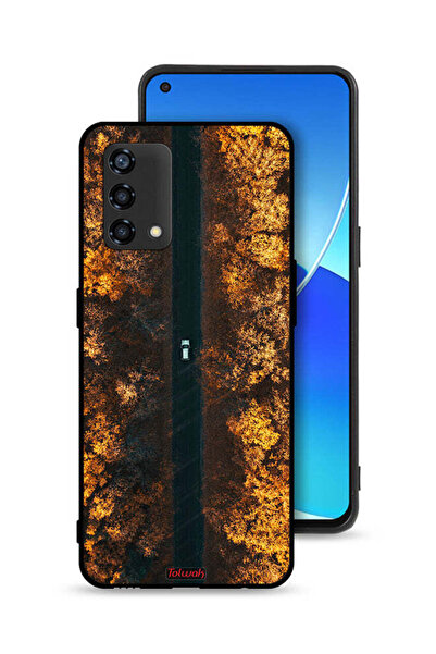 Tolwak غطاء حماية لهاتف Oppo A95 4G ​​بتصميم طريق في أشجار الخريف