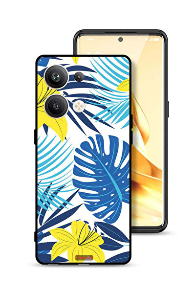 Tolwak غطاء حماية لهاتف Oppo Reno9 Pro Plus 5G برسومات ريش وزهور